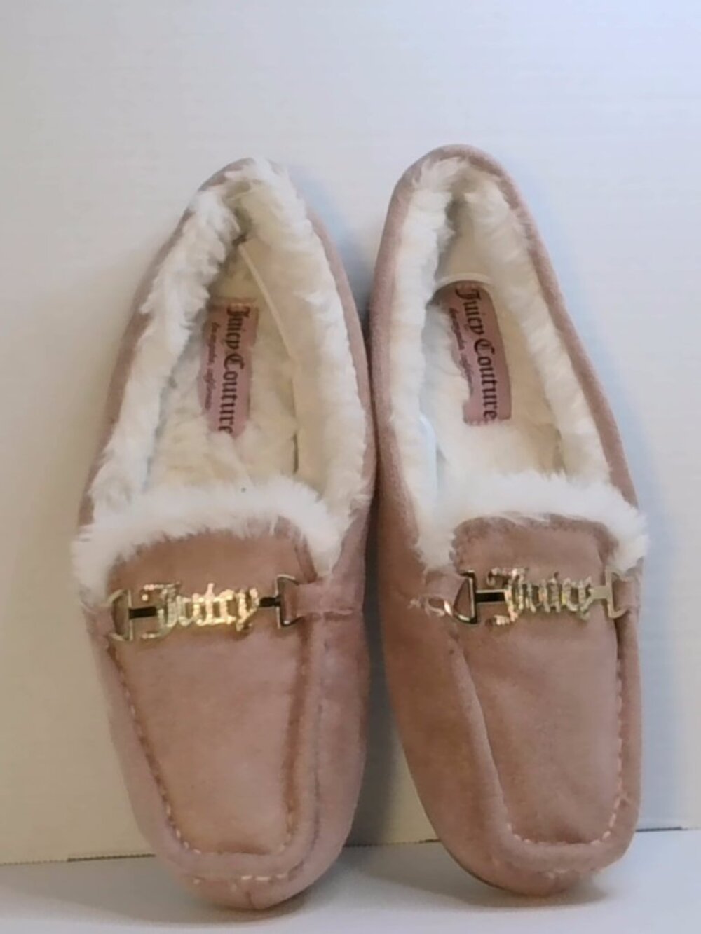 Juicy Couture Pink Moccasin Slippers Size 9 Never Worn Description